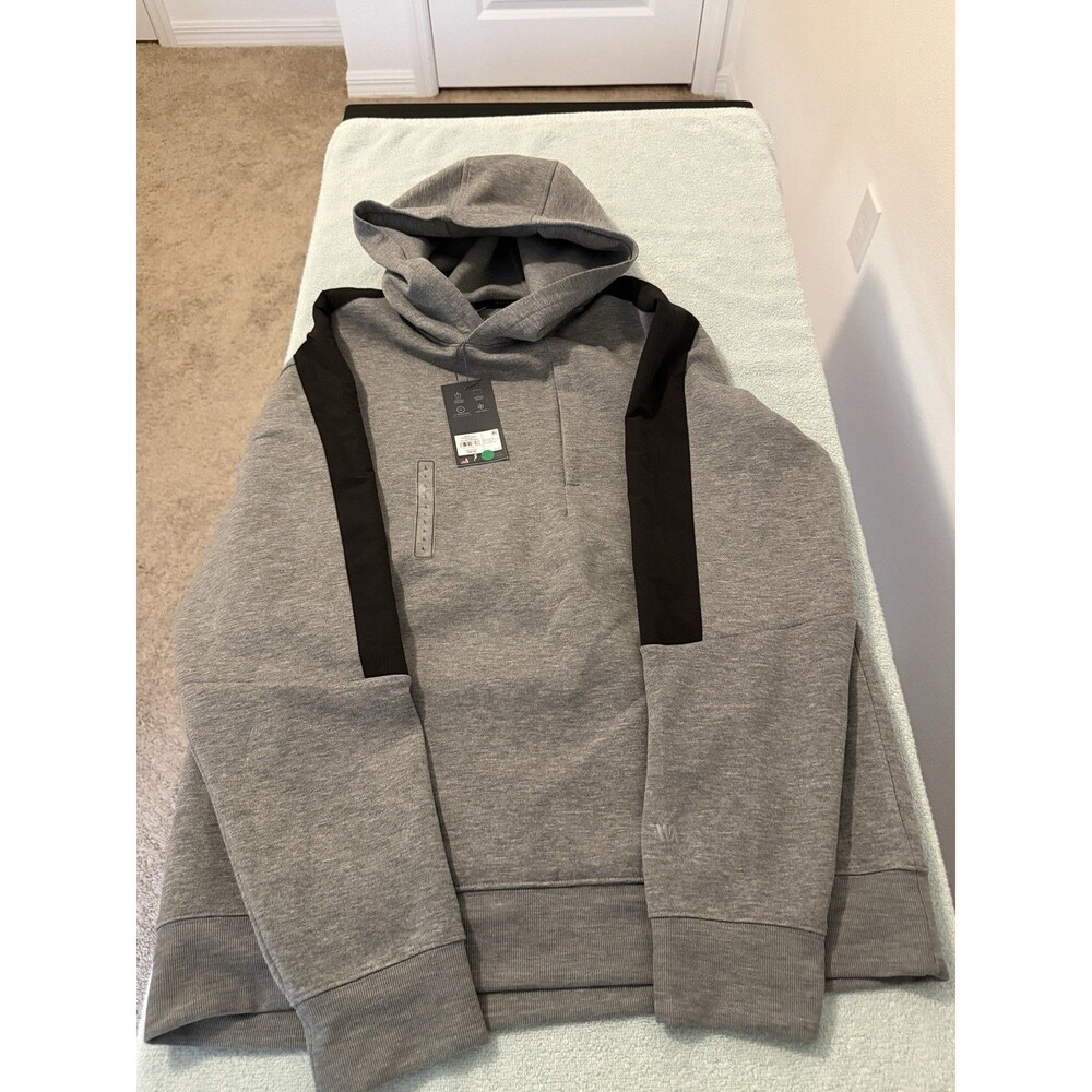 VRST Mens Large Pinnacle Fleece Hoodie Grey Performance Pullover NWT $88